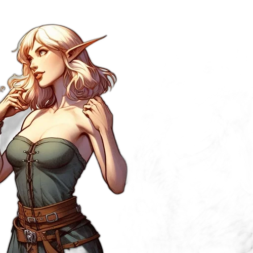 fantasy art, concept art, comic book art, pixel art transparent PNG cut-out