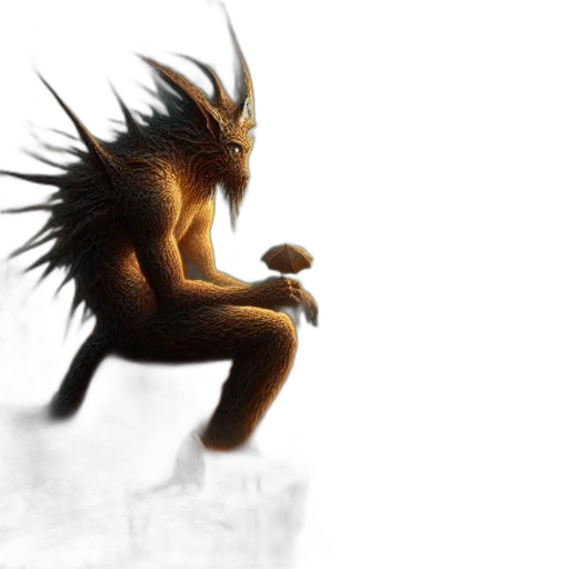 dragon, creature, animal, hair transparent PNG cut-out