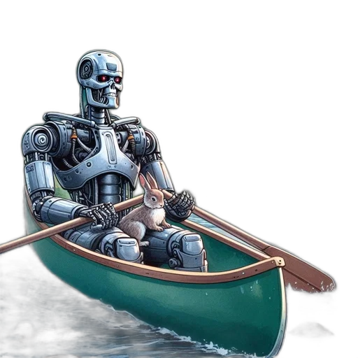 robot, concept art, comic book art, 3d render transparent PNG cut-out