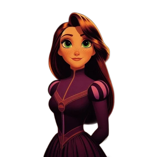 dress, cartoon, concept art, 3d render transparent PNG cut-out