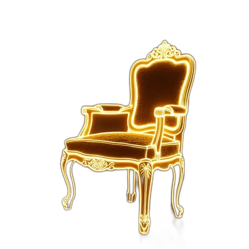 furniture, crown, jewelry, 3d render transparent PNG cut-out