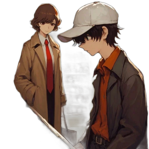 hat, jacket, mask, anime transparent PNG cut-out