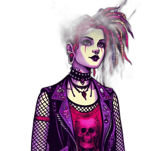 jacket, cyberpunk, concept art, comic book art transparent PNG cut-out