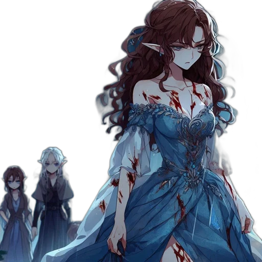 dress, concept art, fantasy art, anime transparent PNG cut-out