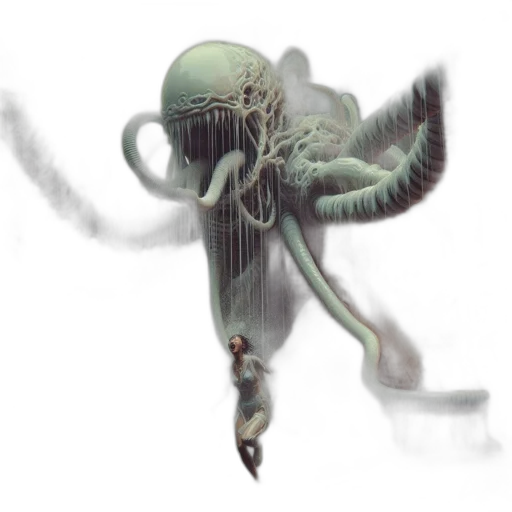 creature, robot, staff, weapon transparent PNG cut-out