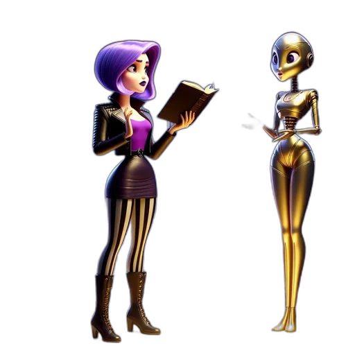 robot, concept art, comic book art, pixel art transparent PNG cut-out