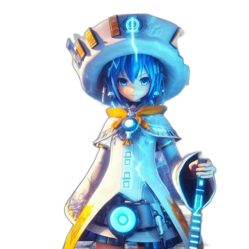 staff, robot, hat, weapon transparent PNG cut-out