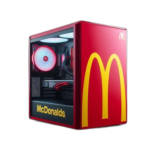 food, robot, 3d render, photorealistic transparent PNG cut-out