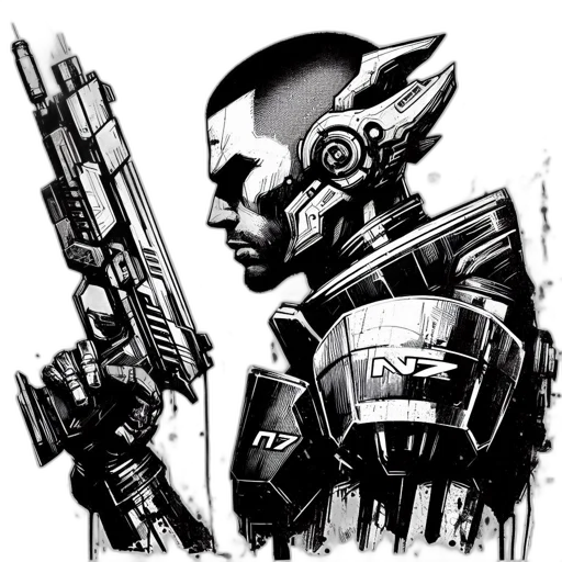 robot, weapon, concept art, comic book art transparent PNG cut-out