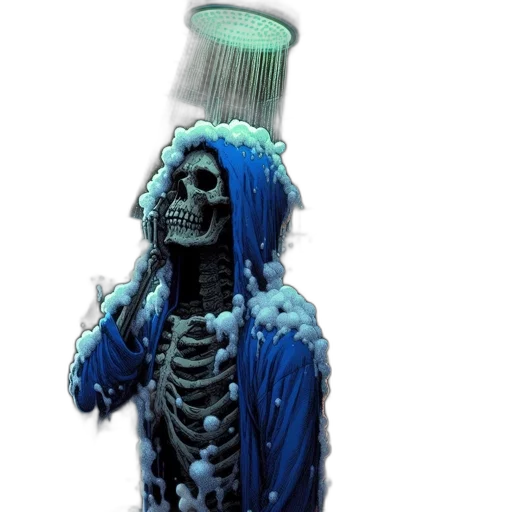 bottle, hat, staff, jacket transparent PNG cut-out