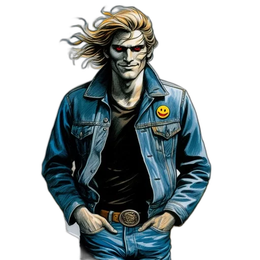 jacket, comic book art, concept art, cartoon transparent PNG cut-out