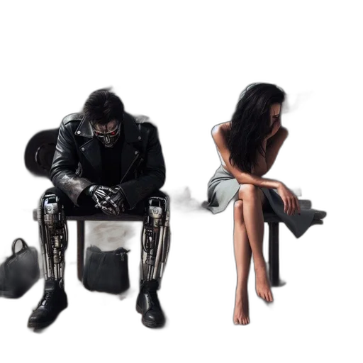 robot, furniture, concept art, cyberpunk transparent PNG cut-out