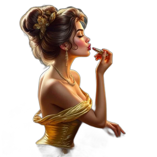 dress, jewelry, crown, face transparent PNG cut-out