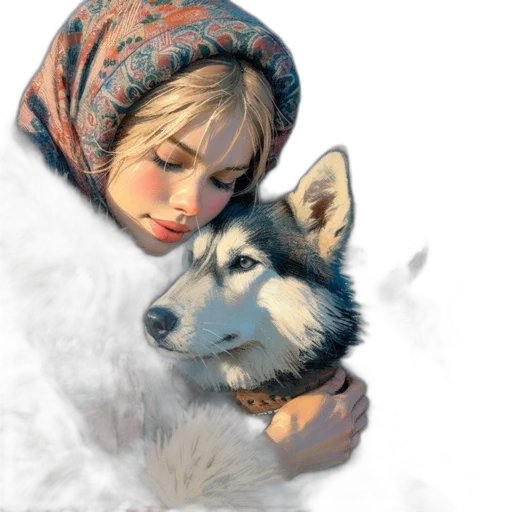 animal, photorealistic, fantasy art, oil painting transparent PNG cut-out