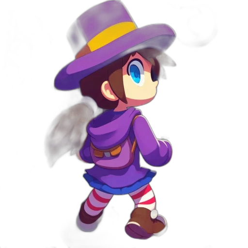 hat, staff, jacket, creature transparent PNG cut-out