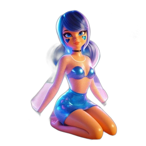 robot, dress, 3d render, concept art transparent PNG cut-out