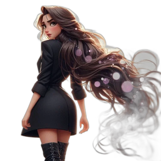 dress, hair, concept art, fantasy art transparent PNG cut-out