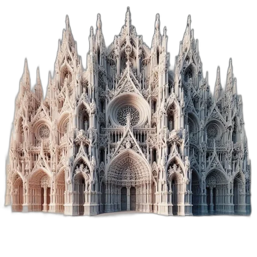 building, crown, 3d render, concept art transparent PNG cut-out