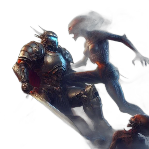 robot, sword, weapon, concept art transparent PNG cut-out