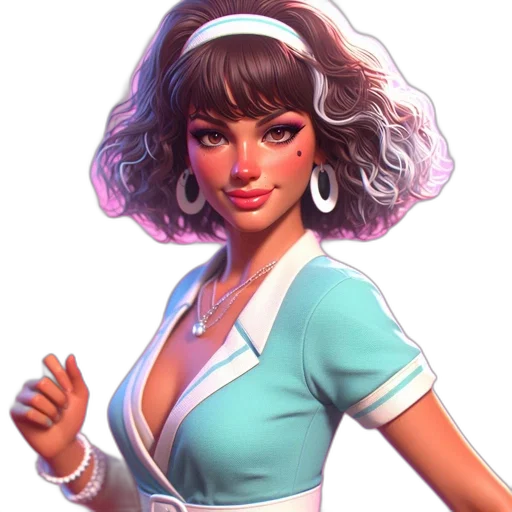 dress, staff, face, concept art transparent PNG cut-out