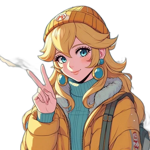 jacket, staff, weapon, face transparent PNG cut-out