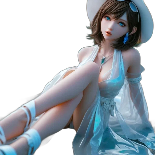 dress, hat, photorealistic, concept art transparent PNG cut-out