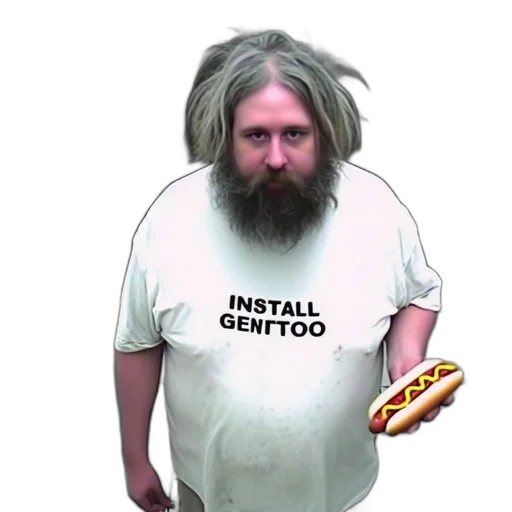 hair, food, staff, creature transparent PNG cut-out