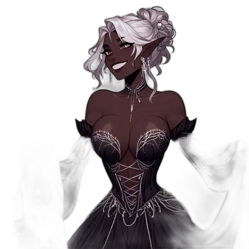 dress, crown, mask, concept art transparent PNG cut-out