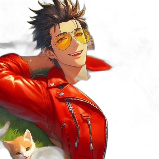 jacket, concept art, comic book art, photorealistic transparent PNG cut-out