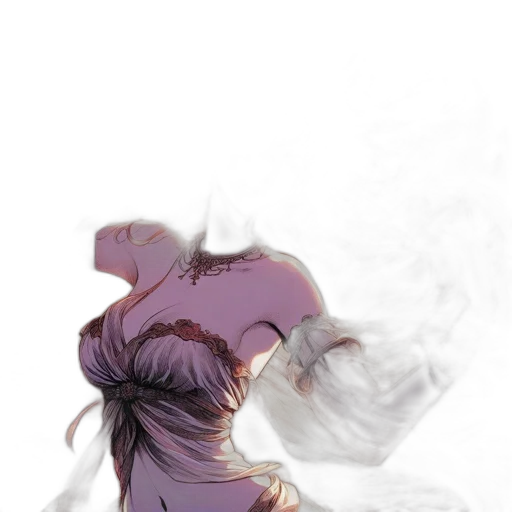 dress, mask, flower, hair transparent PNG cut-out