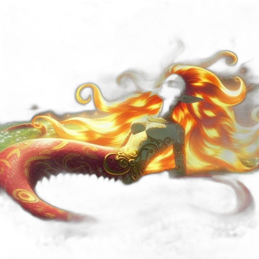 dragon, creature, staff, mask transparent PNG cut-out