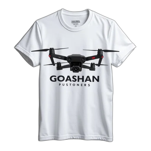 white, shirt, black, logo transparent PNG cut-out