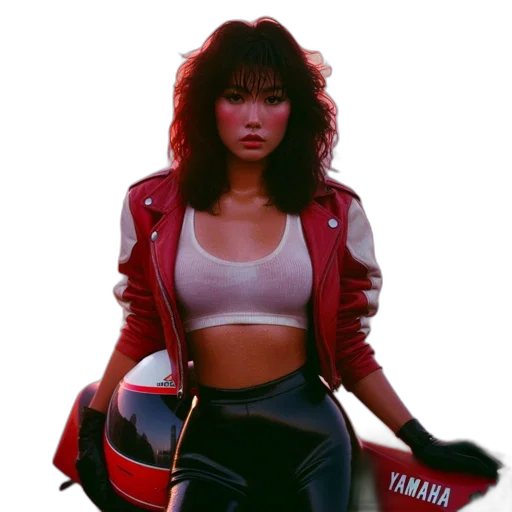 jacket, car, photorealistic, woman transparent PNG cut-out