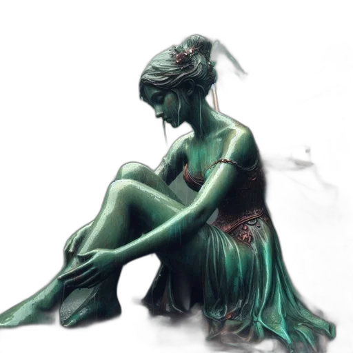 dress, jewelry, mask, fantasy art transparent PNG cut-out