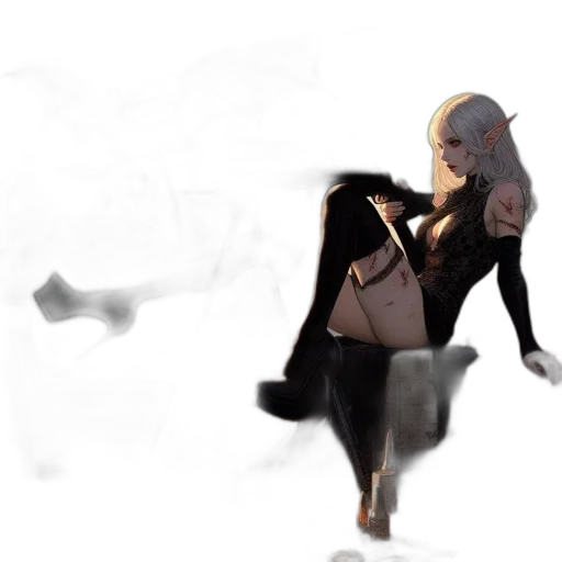 weapon, staff, creature, robot transparent PNG cut-out