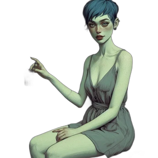 dress, staff, jewelry, concept art transparent PNG cut-out
