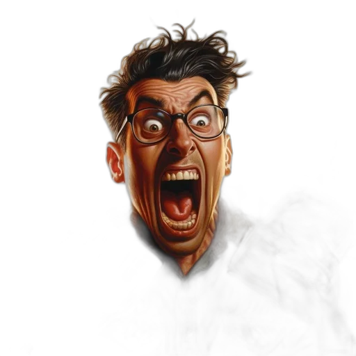 face, staff, creature, photorealistic transparent PNG cut-out