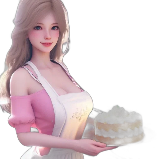 food, 3d render, concept art, photorealistic transparent PNG cut-out