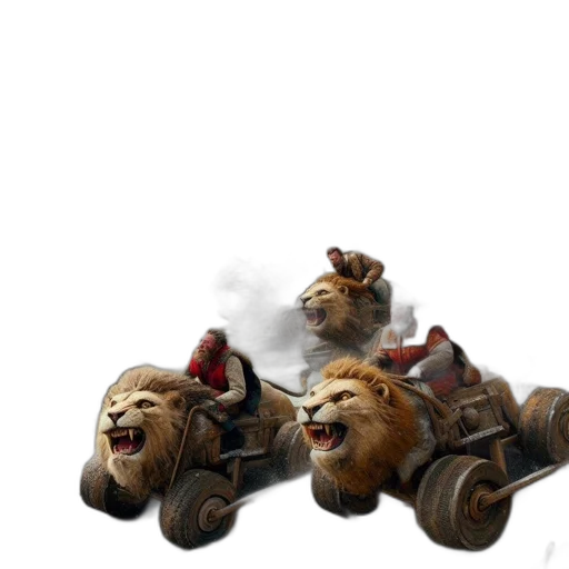 animal, car, concept art, 3d render transparent PNG cut-out
