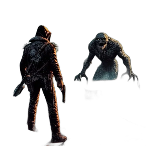 creature, animal, jacket, mask transparent PNG cut-out