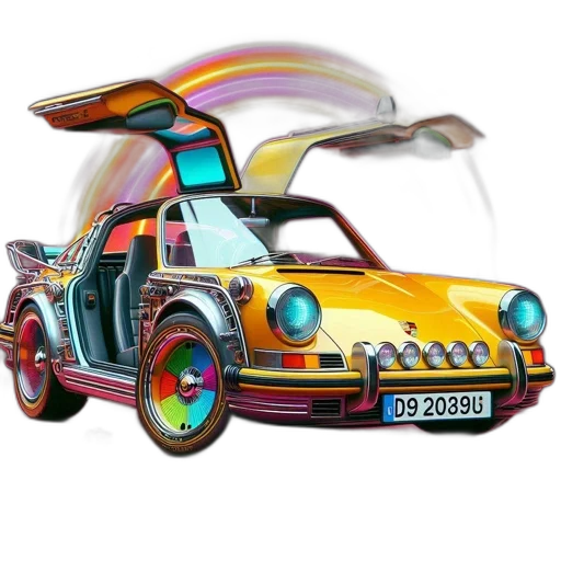 car, concept art, photorealistic, 3d render transparent PNG cut-out