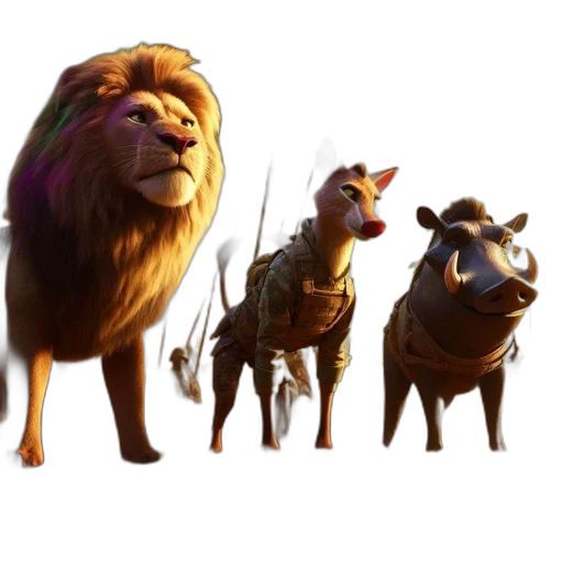 animal, staff, concept art, 3d render transparent PNG cut-out