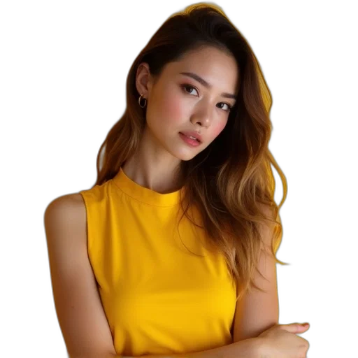 dress, jewelry, face, staff transparent PNG cut-out
