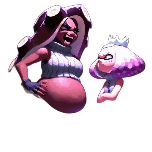 creature, crown, dress, staff transparent PNG cut-out