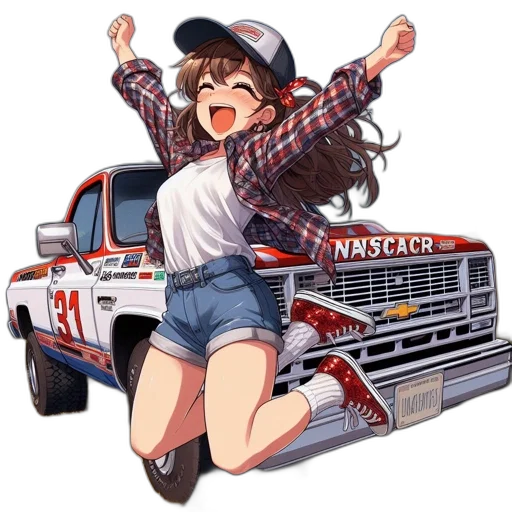 car, weapon, hat, jacket transparent PNG cut-out