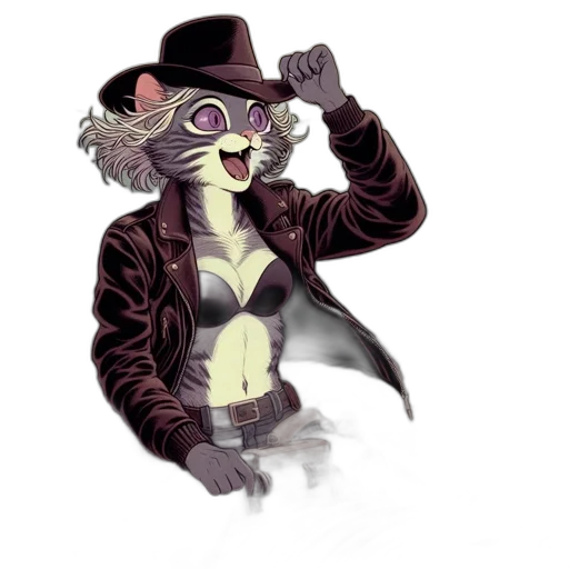 hat, staff, jacket, animal transparent PNG cut-out