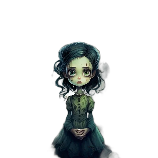 dress, creature, fantasy art, pixel art transparent PNG cut-out