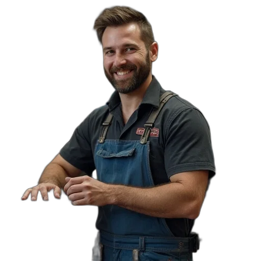 staff, jacket, robot, hair transparent PNG cut-out