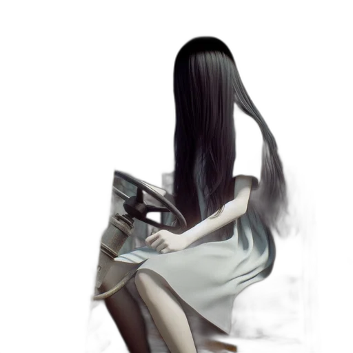 dress, hair, robot, weapon transparent PNG cut-out