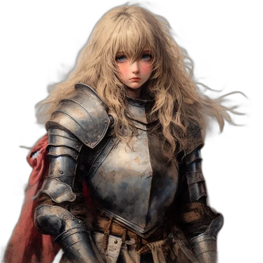 sword, weapon, hair, fantasy art transparent PNG cut-out